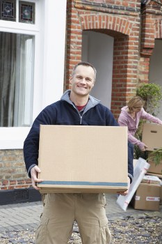 Moving boxes and household items prepared for Barnet removals