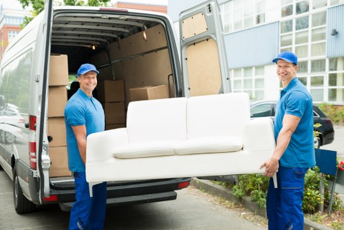 Professional team handling fragile items during Barnet removals