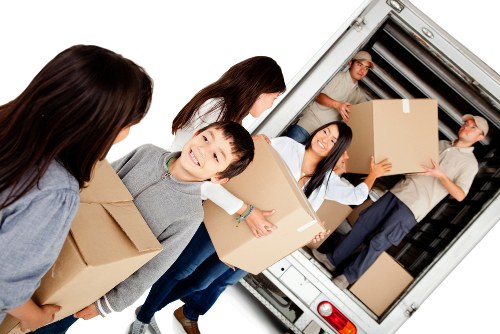 Removal team using safety precautions during a Barnet move