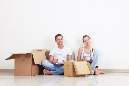 Professional office removals in Barnet with moving team setup