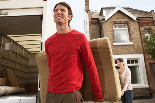 Professional movers loading a van in Barnet